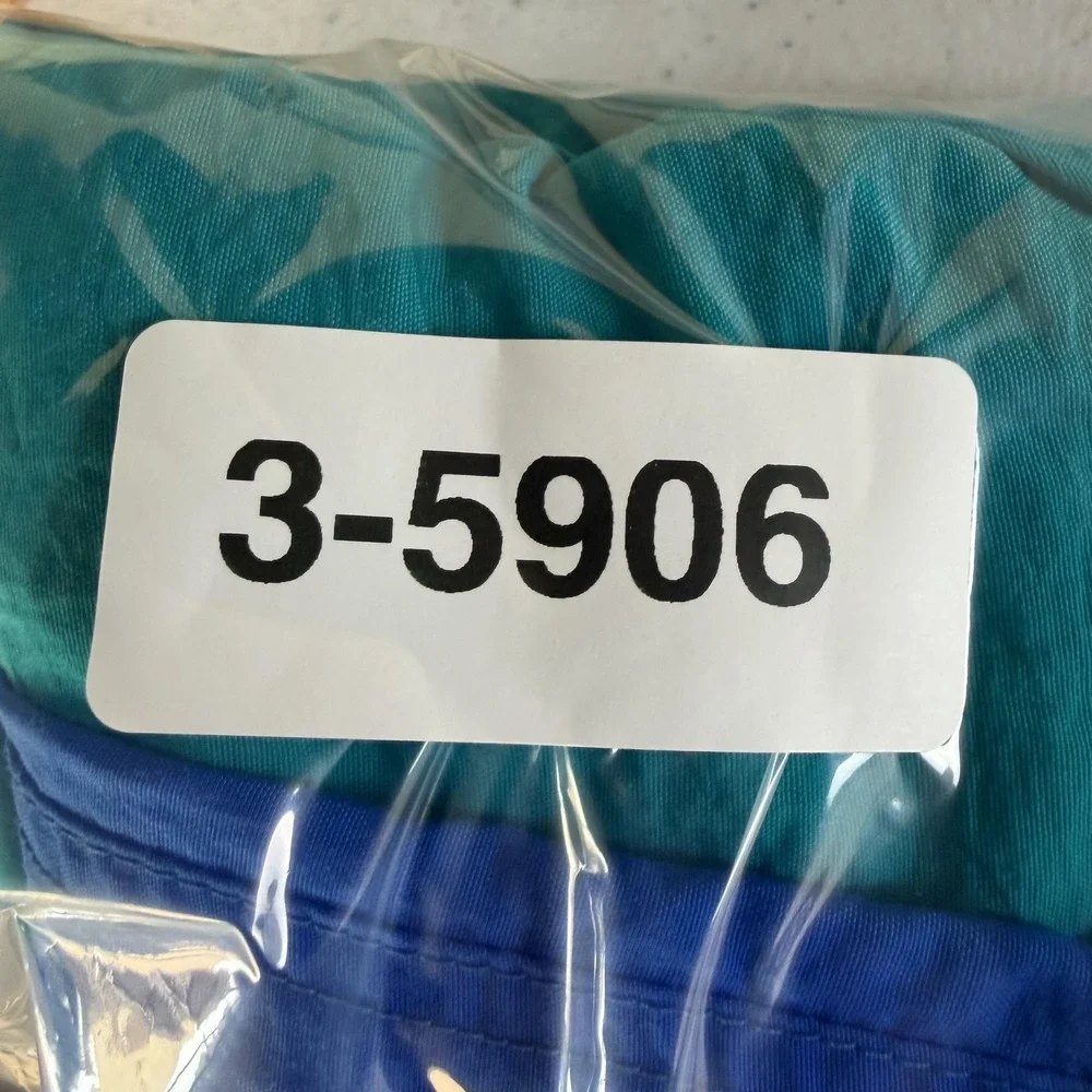 Vintage Express Surf Swim Shorts Mens XL Blue Teal Colorblock Mesh Lined Trunks